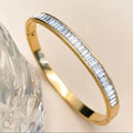 Luxury Crystal Slim Gold Bangle