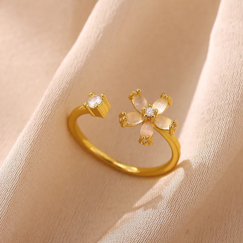 Golden Flower Ring