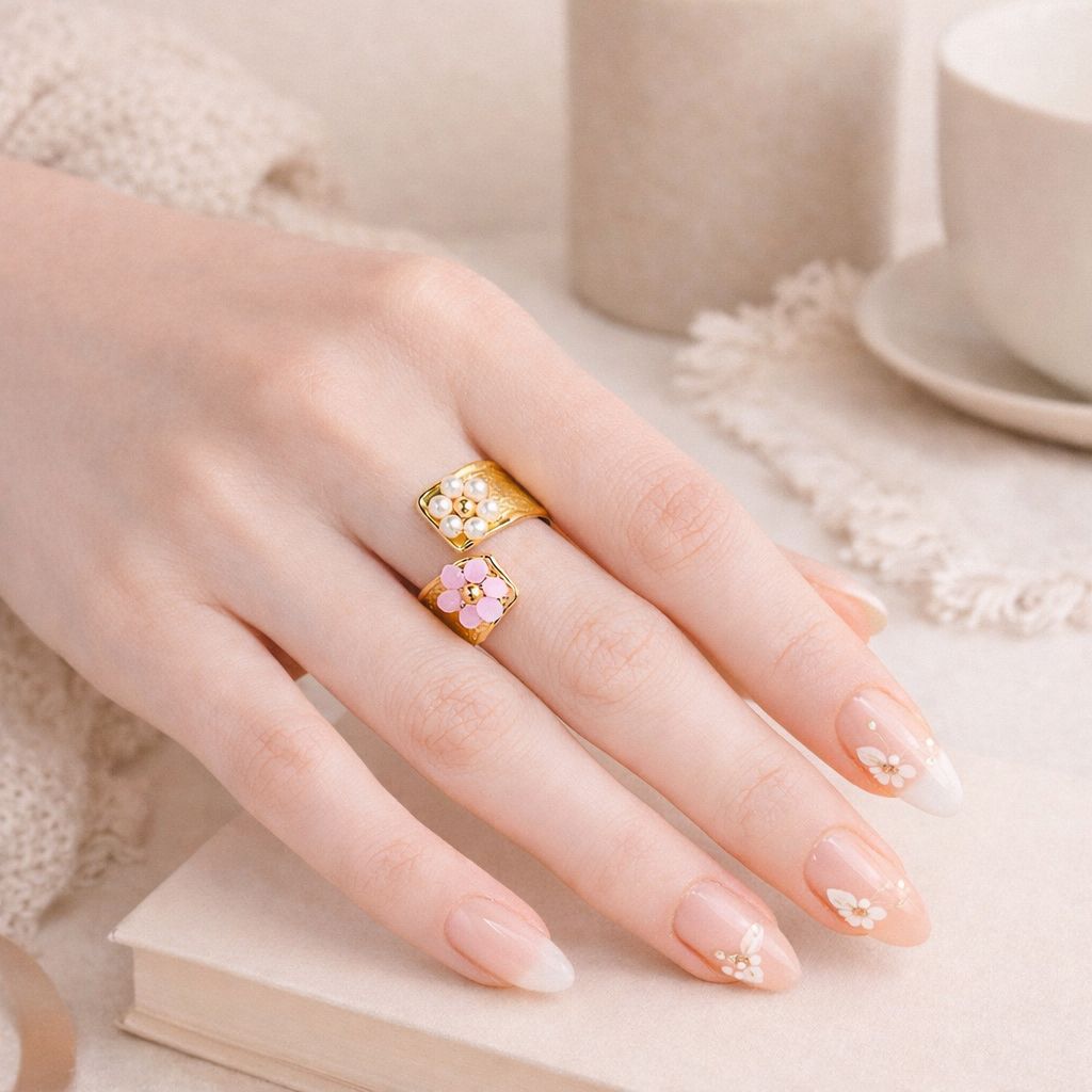 FLORAL CUFF RING