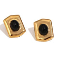 Geometric Cabochon Studs