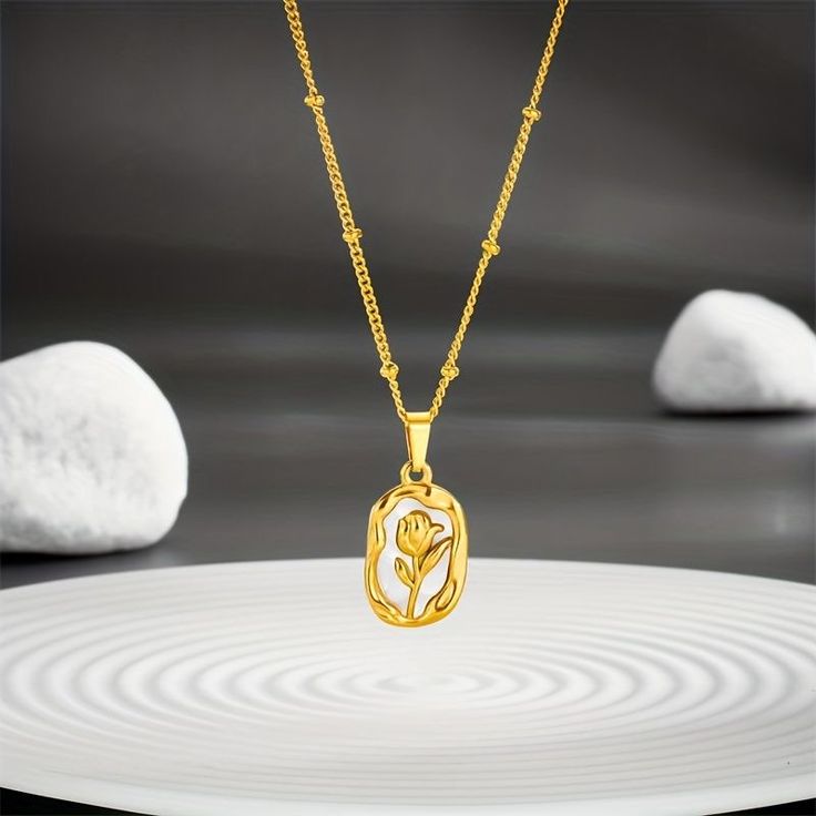 White Rose Pendant