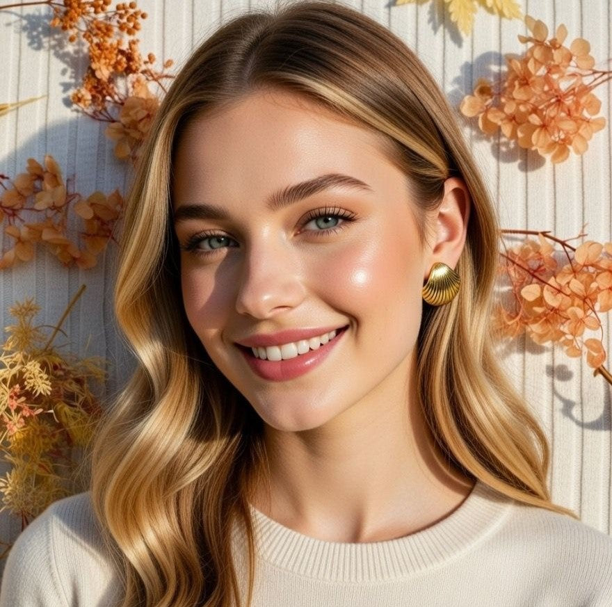 Gold Shell Stud