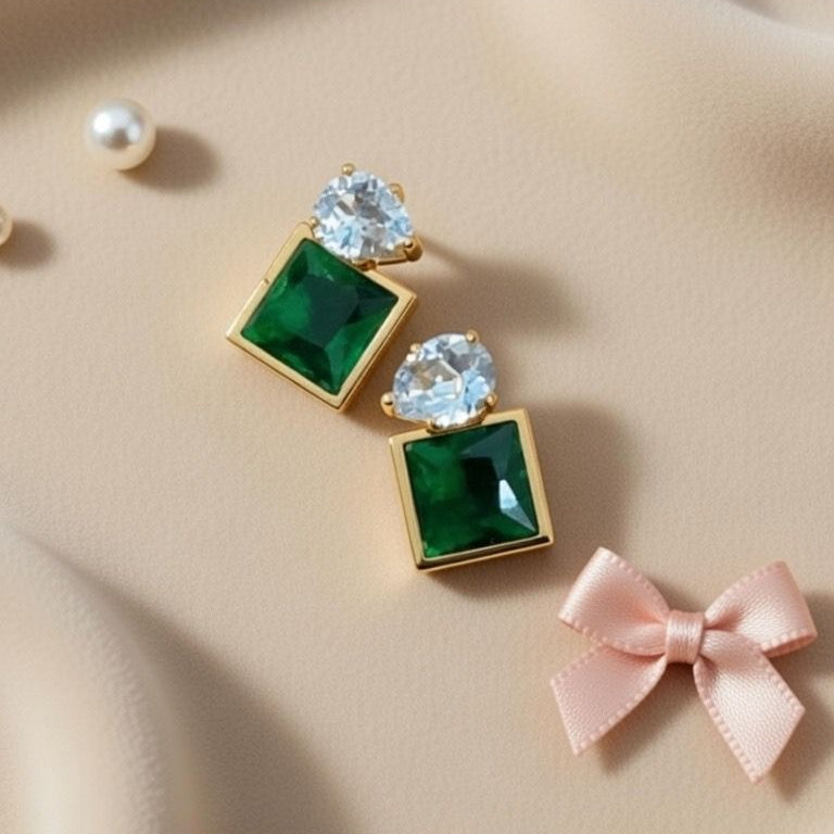 Emerald Heirloom Studs