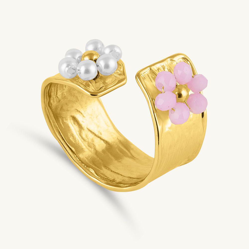 FLORAL CUFF RING