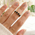 Midnight Clover Eternity Ring