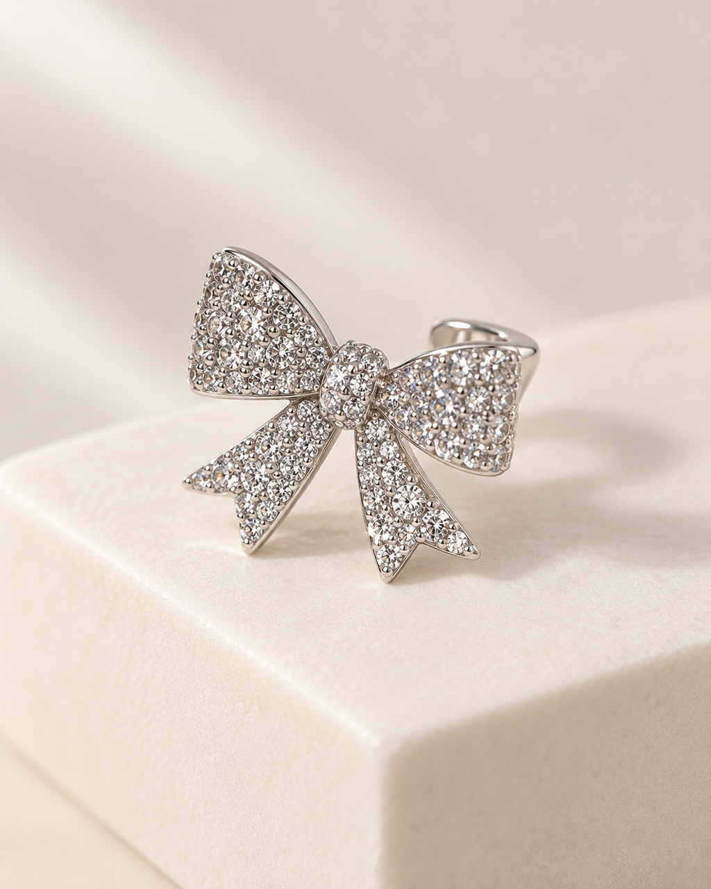 Bow Ear Cuffs — Silver