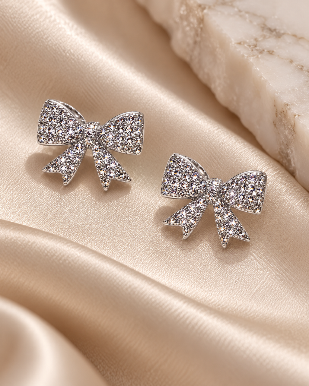 Bow Ear Cuffs — Silver